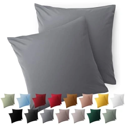 Afbeelding van Blumtal Kussensloop Microvezel Kussenhoes 40 x cm Grijs Met Rits Set van 2