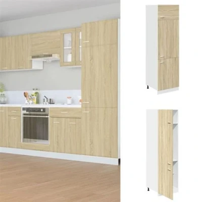 Image de vidaXL Armoire de réfrigérateur Lyon Chêne sonoma 60x57x207 cm849626