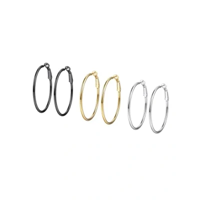 Afbeelding van PROSTEEL Creoolse oorbellen voor dames,30/40/50/70/100 mm, grote ringen van roestvrij staal/verguld, hoepel