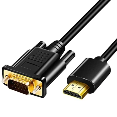 Afbeelding van HDMI naar VGA Verguld 1080p actieve Analoge Verloopkabel Converterkabel voor Desktop Beamer HDTV Raspberry Pi, Roku, Xbox (1m)