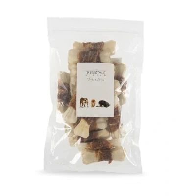 Afbeelding van Petstyle Living Geperst Bot Wit Met Eend 7,5 CM 20 STUKS