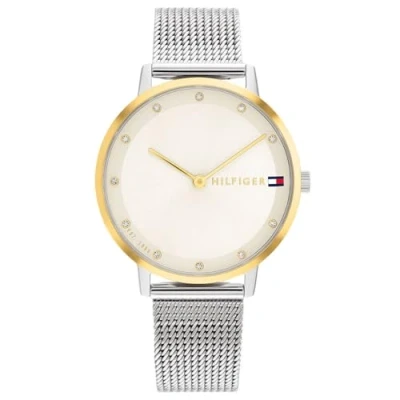 Afbeelding van Tommy Hilfiger Classic Horloge, Dames, Maat: One Size, silber gold champagner