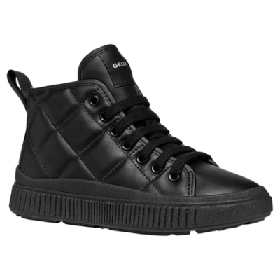 Afbeelding van Geox Laquinny GIRL Sneakers hoog voor kinderen, Maat: 31, Black Hoogwaardig imitatieleer
