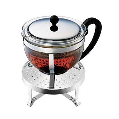 Image de BODUM K11143 16 CHAMBORD SET THÉIÈRE À PISTON + FILTRE EN PLASTIQUE RÉCHAUD INOX 1,5 L