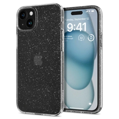 Afbeelding van Spigen Liquid Crystal Glitter hoesje geschikt voor iPhone 15 Transparant