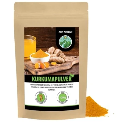 Afbeelding van Kurkuma poeder (1 kg), 100% natuurlijke kurkumawortel, gedroogd en zacht gemalen, zonder toevoegingen