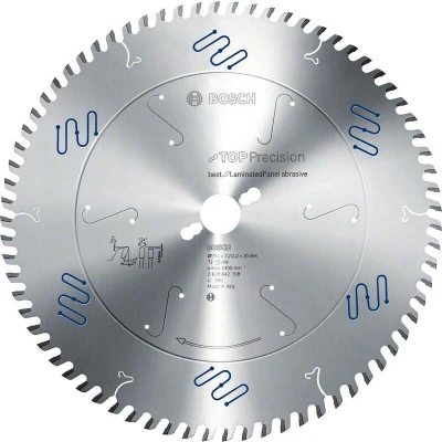 Image de BOSCH 2608642108 Lame de scie circulaire Top Precision Best for Laminated Panel, Abrasif 350 x 30 3.2 mm, 72T