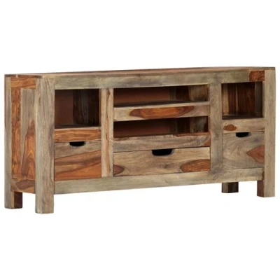 Afbeelding van Dressoir 100X30X50 Cm Massief Sheeshamhout Grijs