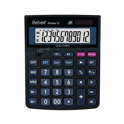 Afbeelding van Rebell Re Panther12Bx Calculator Panther 12 Zwart