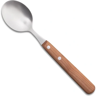 Afbeelding van Robert Herder Tafellepel Buckels RVS Lemmet 20 cm Heft Kersenhout