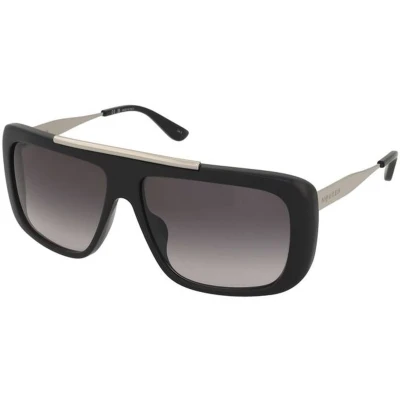 Afbeelding van Alexander Mcqueen Unisex Zonnebril black/silvercoloured/grey, Maat: 60, Black/silver coloured/grey