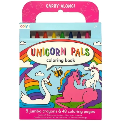 Afbeelding van Ooly kleurboek met waskrijtjes unicorn pals 9st