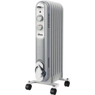 Afbeelding van Ardes AR4R07S electrische verwarming Olie elektrisch verwarmingstoestel Binnen Zwart, Grijs, Wit 1500 W