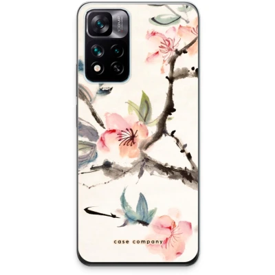 Afbeelding van Case Company® hoesje geschikt voor Xiaomi 11i Hypercharge Japanse bloemen Soft Cover Telefoonhoesje Bescherming aan alle Kanten en Schermrand