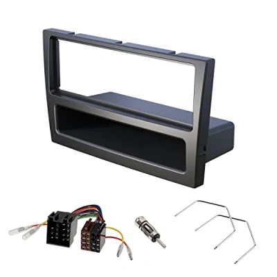 Afbeelding van Audioproject A189 Radioset, radioafdekking, compatibel met Opel Corsa C Combo Omega Astra Vectra Meriva Agila, radio adapter, antenne ontgrendeling, zwart