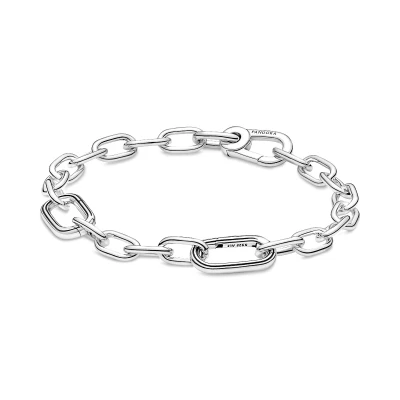 Afbeelding van Pandora ME Link Chain armband, Ruthenium gecoate metaallegering, compatibel met armbanden, 549588C00 1