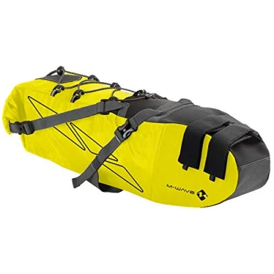 Afbeelding van M wave Zadeltas Rough Ride L 11 Liter Nylon Geel/zwart