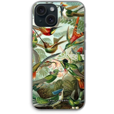 Afbeelding van Case Company® hoesje geschikt voor iPhone 15 Haeckel Trochilidae Soft Cover Telefoonhoesje Bescherming aan alle Kanten en Schermrand