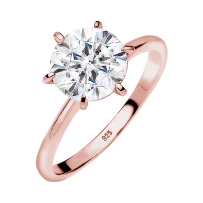 Afbeelding van Elli Ring Dames Verlovingsring met Kristallen in 925 Sterling Zilver