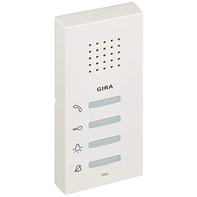 Afbeelding van Gira 125027 55 deurstation voor opbouwmontage zuiver wit halfglans