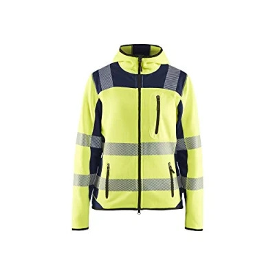 Afbeelding van Blaklader Dames High Vis gebreid vest 4967 2120 Geel/Marineblauw S
