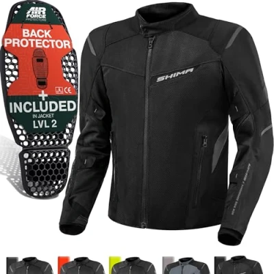 Afbeelding van SHIMA Rush 2.0 Vented Waterproof Zwart Textiele Motorjas Maat XL Jas