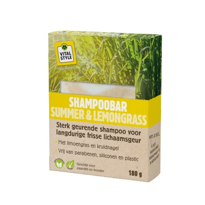 Image de VITALstyle Barre de Shampooing Summer &amp; Lemongrass 180g