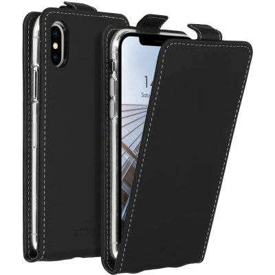 Afbeelding van Accezz Hoesje Geschikt voor iPhone Xs / X Met Pasjeshouder Flipcase Zwart