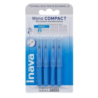 Afbeelding van Inava Mono Compact 4 Tandenborstels (Maat : ISO1 0,8 mm)