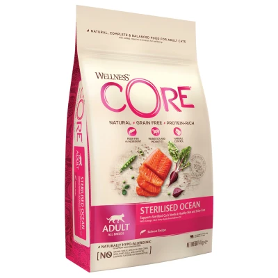 Afbeelding van Wellness Core Grain Free Cat Sterilised Zalm Kattenvoer 4 kg