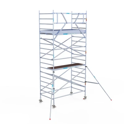 Afbeelding van Professionele rolsteiger 135x250x6.20m werkhoogte carbondeck lichtgewicht