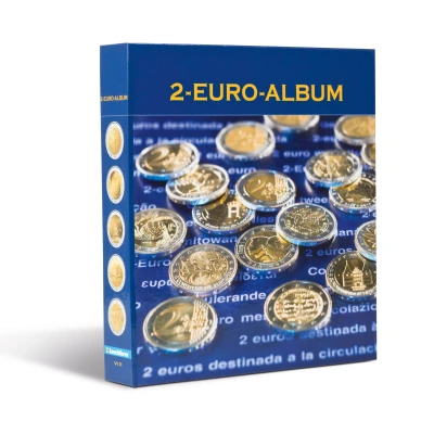 Afbeelding van Leuchtturm Leuchtturm, Numis, Album (4 rings) voor 2 Euromunten deel B10 (2023) Duits Designprint afm: 215x230x45 mm. per st.