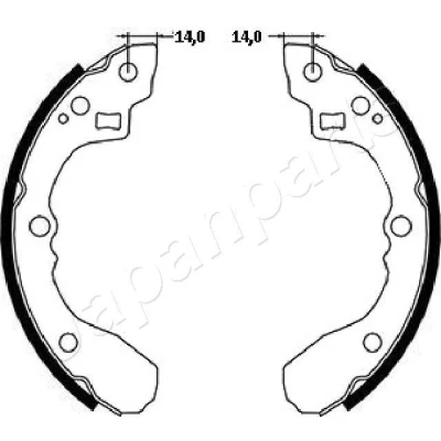 Afbeelding van Remschoenset JAPANPARTS GF 398AF