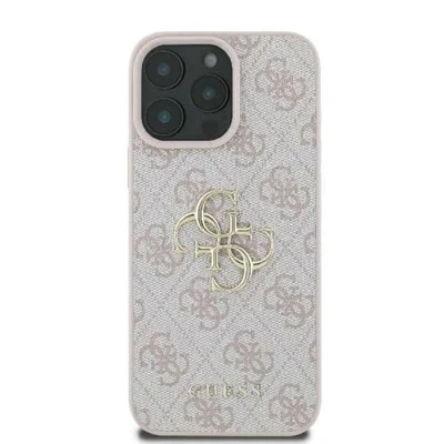 Afbeelding van Guess iPhone 16 Plus Backcover hoesje 4G PU big Logo Roze