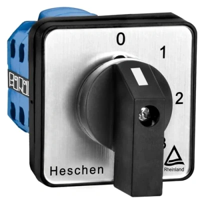 Afbeelding van Heschen Universele roterende nokkenkeuzeschakelaar LW28 20/0123.3 660V 20A 4 voudig 3 fasen 12 CE klemmen