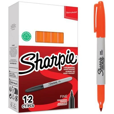 Image de Marqueur permanent pointe fine Boîte de 12 Sharpie®