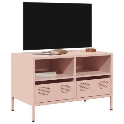 Afbeelding van vidaXL Tv meubel 68x39x43,5 cm koudgewalst staal roze