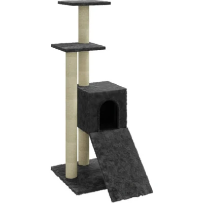 Afbeelding van vidaXL Kattenmeubel met sisal krabpalen 92 cm donkergrijs