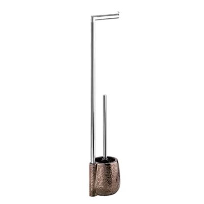 Afbeelding van Wenko Toiletrolhouder En Borstel Marrakesh 72 Cm Rvs Bruin