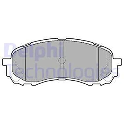 Afbeelding van DELPHI LP2128 Remblokkenset Met akoestische slijtagewaarschuwing anti kreukplaat toebehoren SUBARU: Impreza II Saloon, III Hatchback