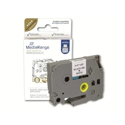 Afbeelding van MediaRange Brother compatible labels TZ 221/ TZe 221 9mm x 8m Zwart op wit