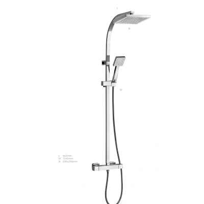 Afbeelding van DEMM Shower douchecombinatie thermostaat met regendouche chroom 1208946966
