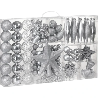 Afbeelding van Kerstballen 102 stuks zilver