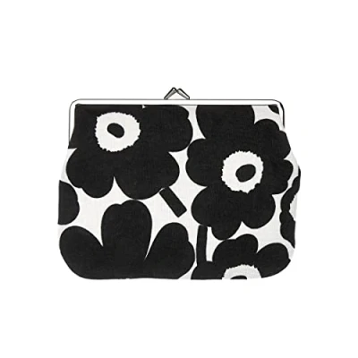 Afbeelding van Marimekko Puolikas Kukkaro Mini Unikko portemonnee zwart