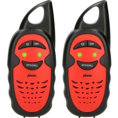 Afbeelding van Alecto FR 05RD Set van twee walkie talkies voor kinderen, tot 3 kilometer bereik, zwart/rood Red Black