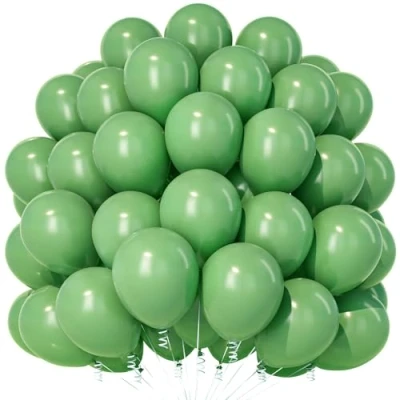 Afbeelding van Teselife 100 stuks saliegroene ballonnen van 30,5 cm voor mannen en vrouwen, feestballonnen verjaardag, babyshower, jubileum, verloving, afstudeerfeest, feestdecoratie