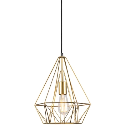 Afbeelding van QAZQA Smart industriële hanglamp goud incl. wifi ST64 Carcass