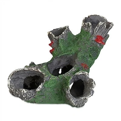 Afbeelding van Relaxdays aquarium decoratie boomstam beeldje accessoire boomstronk grot