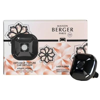 Afbeelding van Maison Berger Autoparfum Giftset Eternity Gun Metal Lady Flower