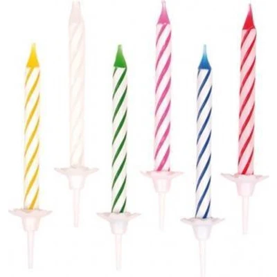 Afbeelding van 24 Birthday Candles Stripes